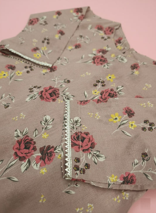 Girls printed kameez with tulip shalwar by ELADENS Pakistan