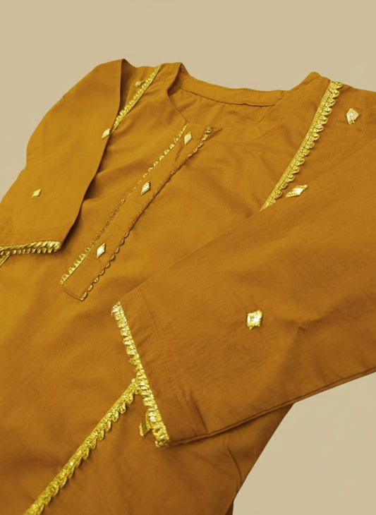 Girls embellished kameez with tulip shalwar by ELADENS Pakistan