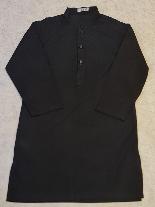 Boys black kurta and trouser set by ELADENS Pakistan