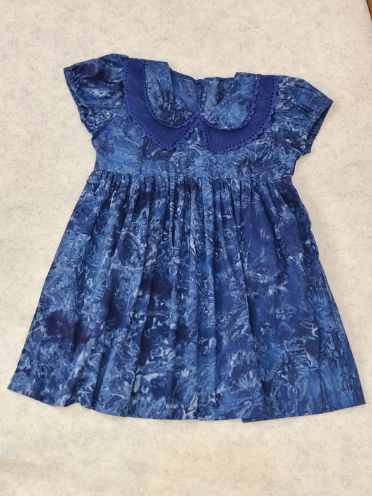 Girls navy printed frock with trouser by ELADENS Pakistan