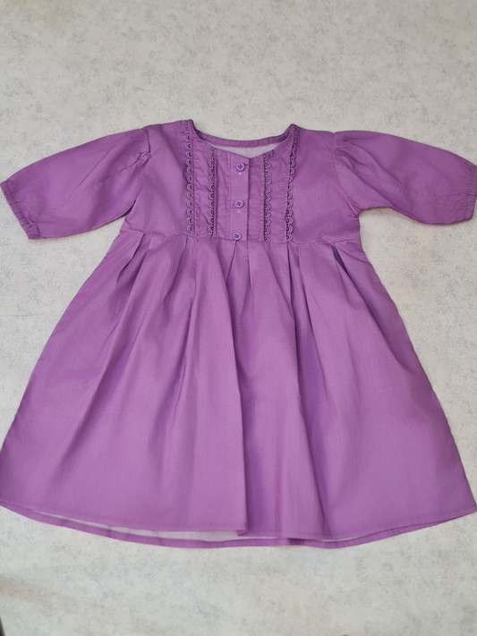 Girls lilac frock with trouser by ELADENS Pakistan
