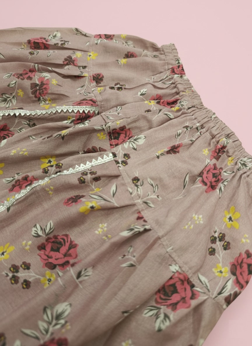 Printed Kameez with Tulip shalwar