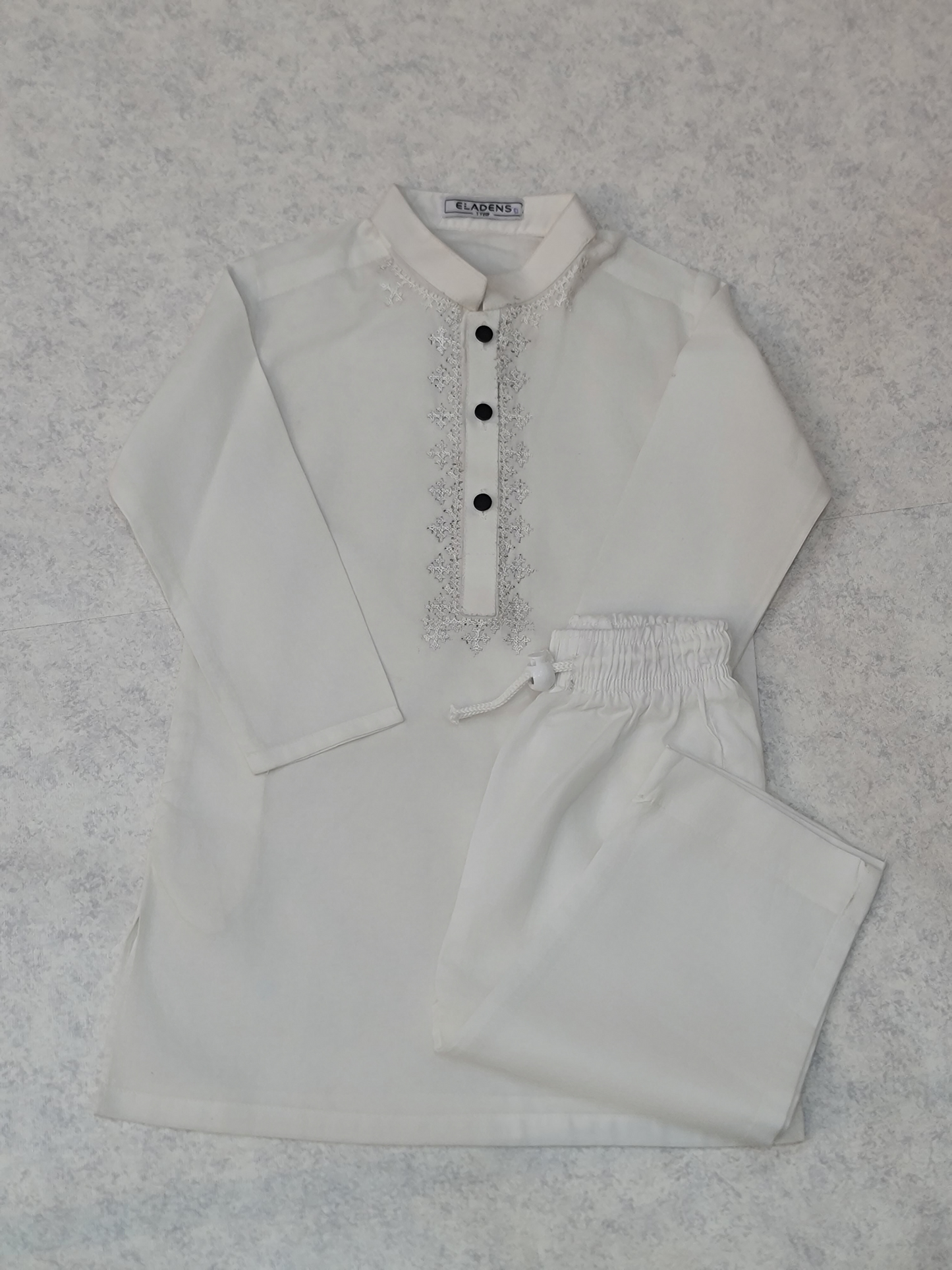 Hand Embroidered White Kurta & Trouser