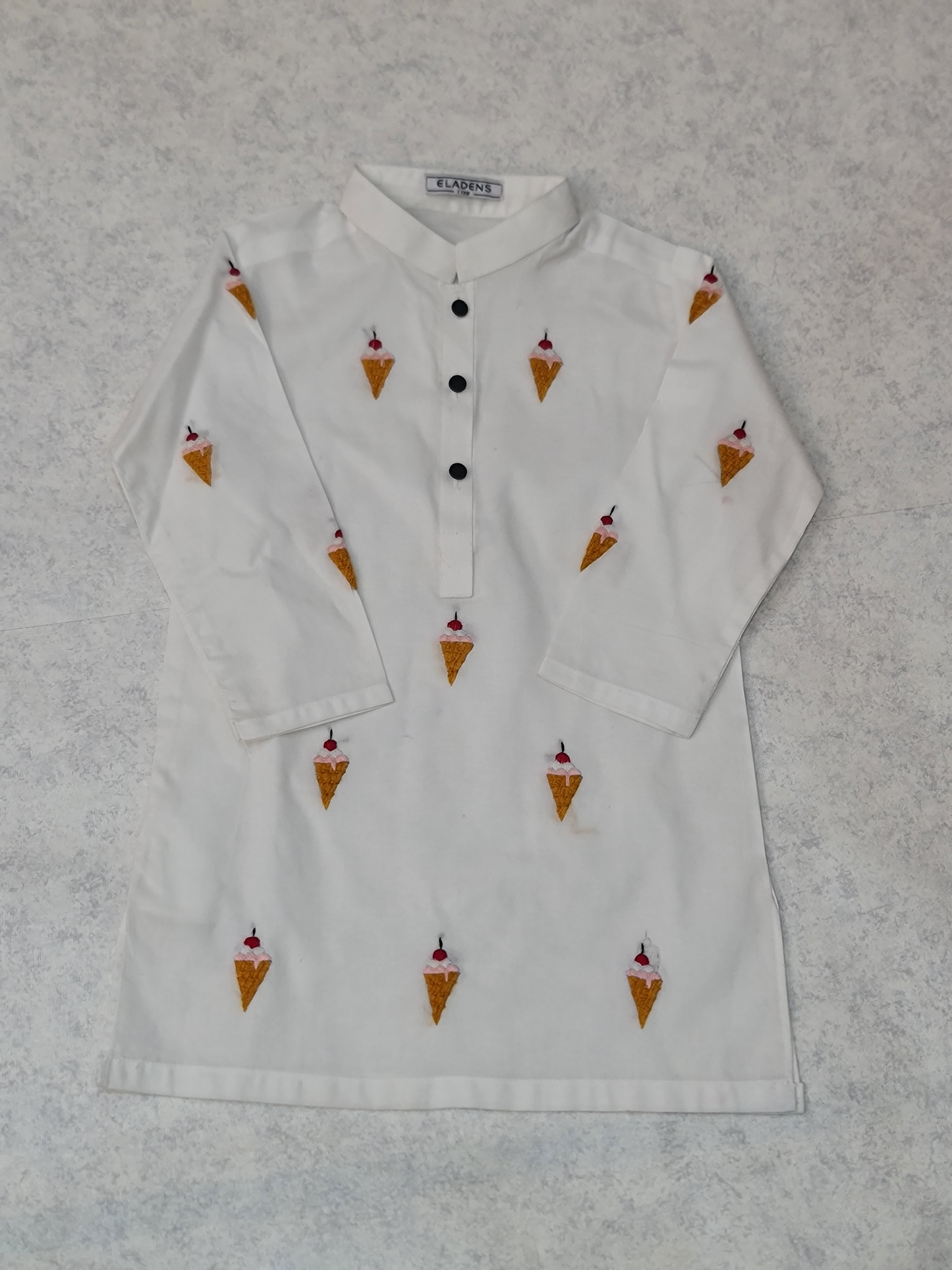 Hand Embroidered White Kurta & Trouser