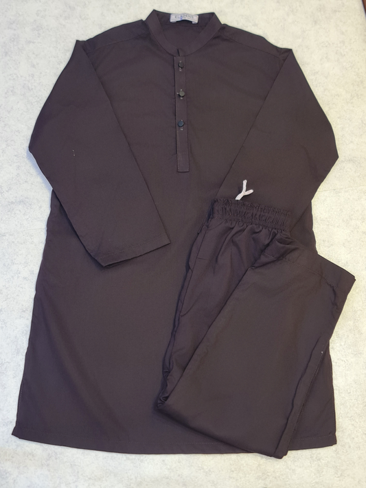 Burgundy Kurta & Trousers