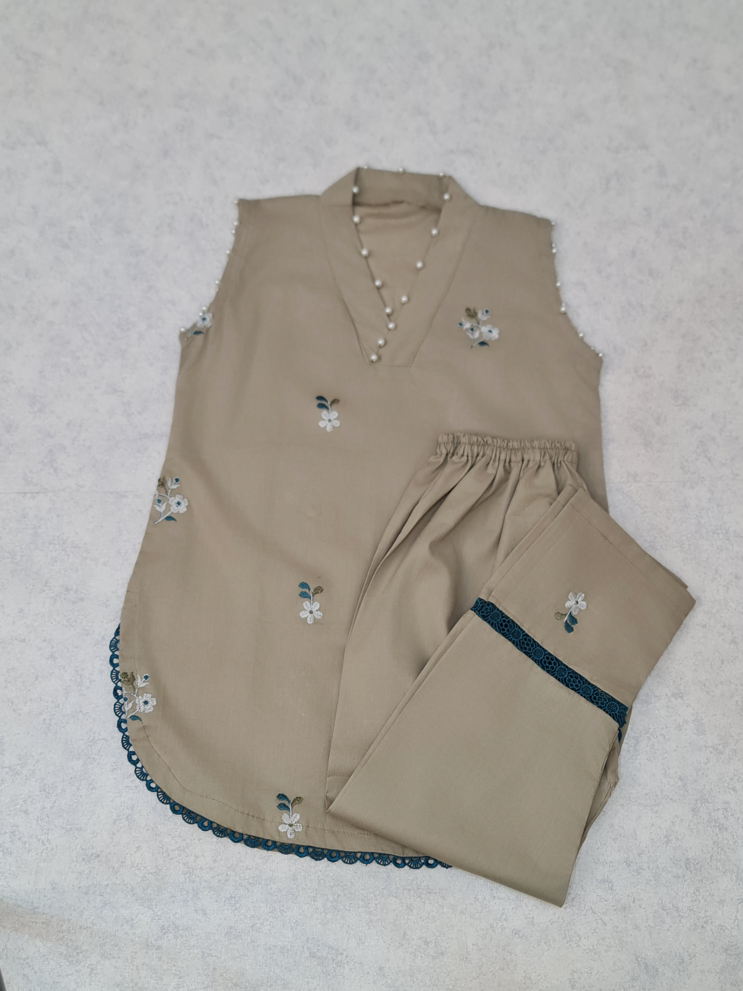 Embroidered Kameez with Trouser