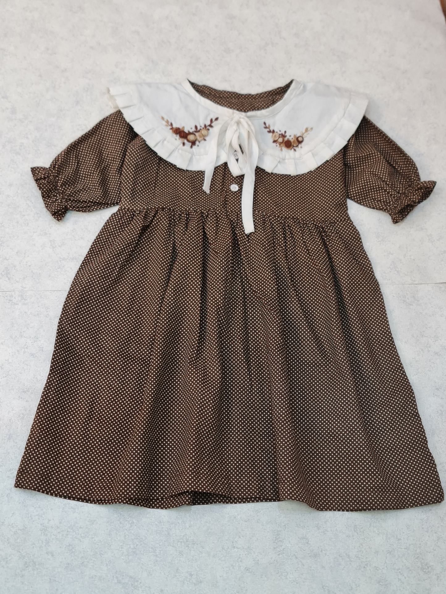 Hand Embroidered Polka Dot Dress