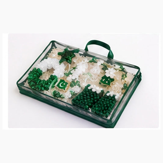 Transparent Azadi accessory gift pack displayed at an elegant premium angle